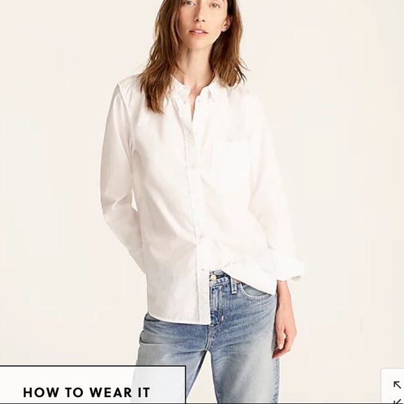 J Crew Classic-fit washed cotton poplin shirt AW245 - Picture 2 of 5